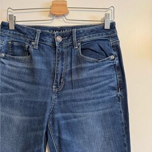 American Eagle Outfitters Women's Dark Indigo High-Rise Jeans